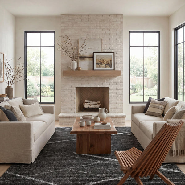 12x15 Abstract Area Rug – Polypropylene, Non-Slip, Stain Resistant