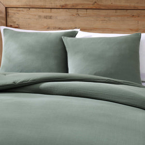 Cotton Gauze Comforter Set with Pillowcases – Paradiso Green