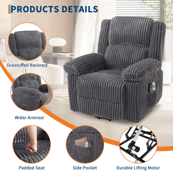 Power Lift Recliner Chair with Heat and Massage