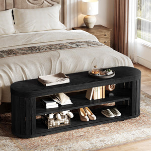 47" 2-Tier Shoe Storage Bench