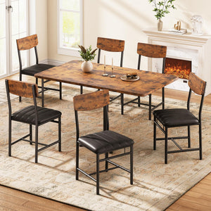 Industrial Dining Chairs Set of 6