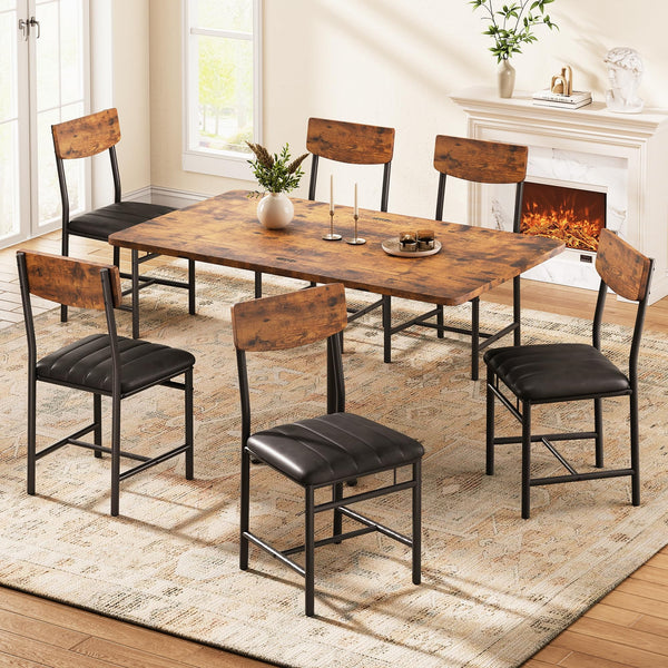 Industrial Dining Chairs Set of 6