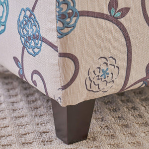 Fabric Storage Ottoman with Lid