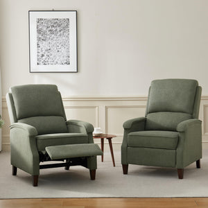 Recliner Chair with Adjustable Push Back and Lumbar Support