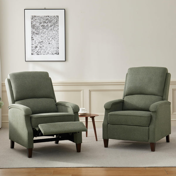 Recliner Chair with Adjustable Push Back and Lumbar Support