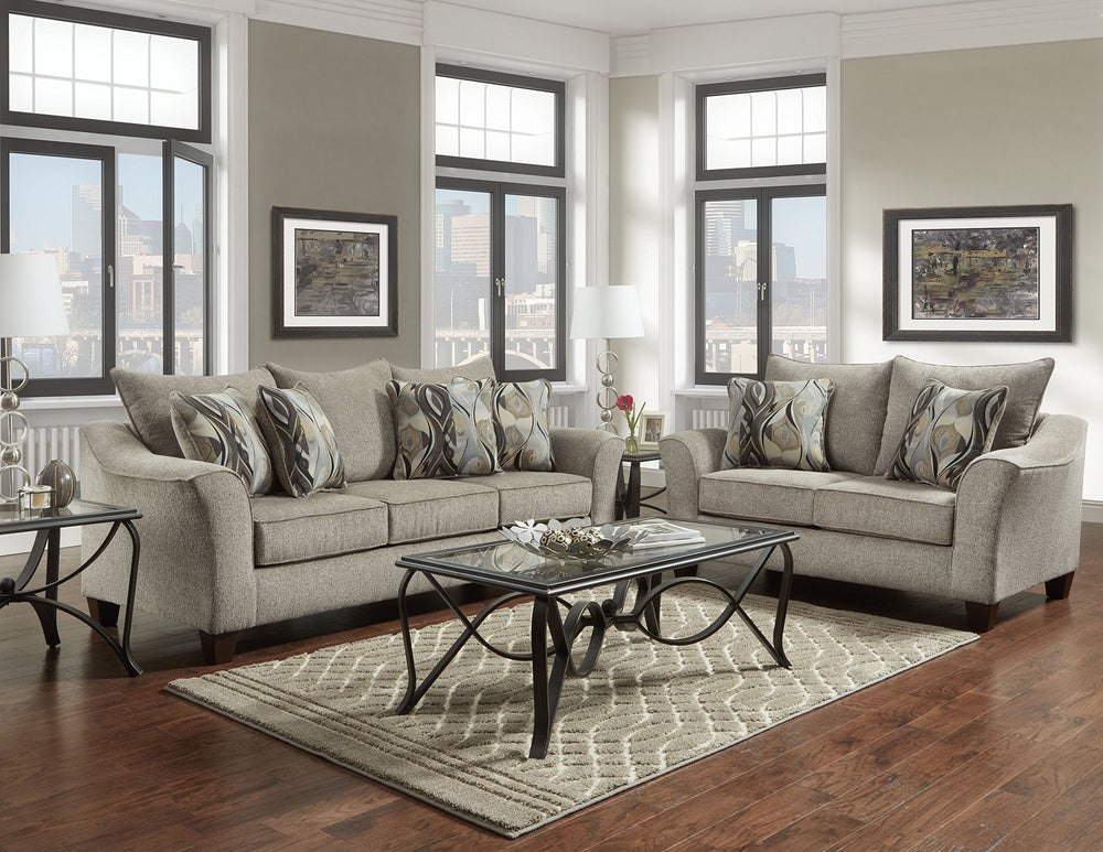 Fabric Sofa and Loveseat Set – Upholstered Living Room Seating