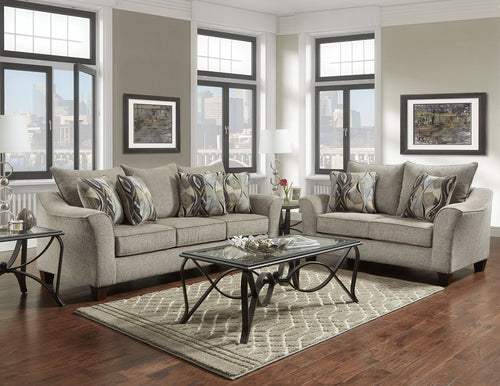 Fabric Sofa and Loveseat Set – Upholstered Living Room Seating