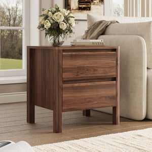 Living Room Table Set with Coffee Table, TV Stand & End Tables – Walnut