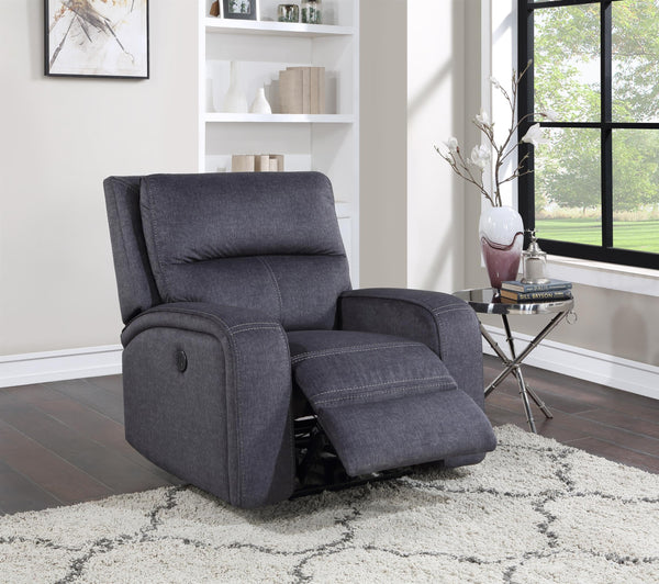 Power Reclining Chair with USB Charging Port – Zero Wallhugger, Grey
