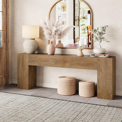 Extra Long Console Table 86-Inch Farmhouse Entryway Sofa Table