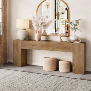 Extra Long Console Table 86-Inch Farmhouse Entryway Sofa Table