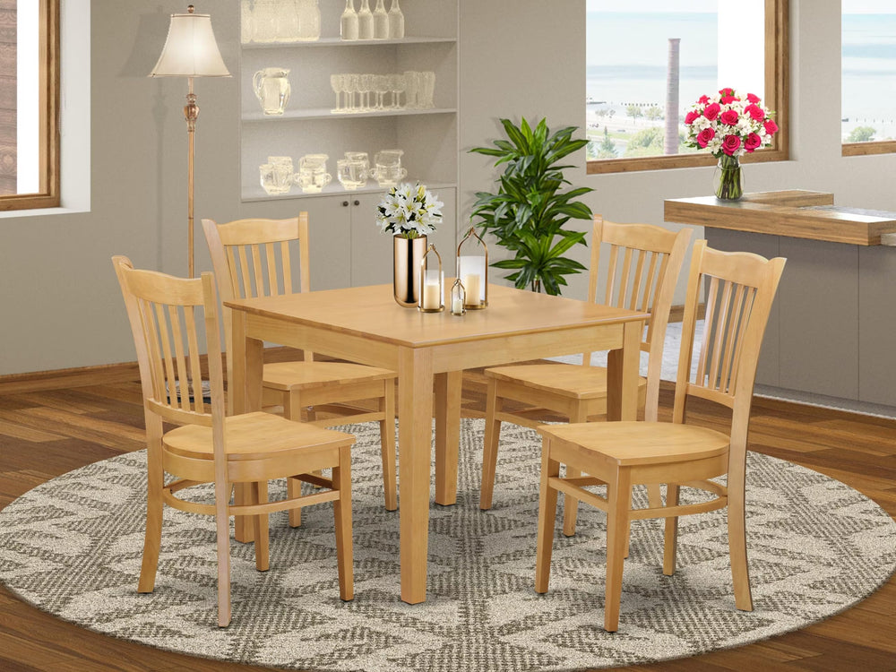 Square Dining Table Set with Chairs – Solid Wood, 3 & 5 Piece