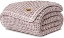 Waffle Knit Cotton Throw Blanket — 50" x 70"