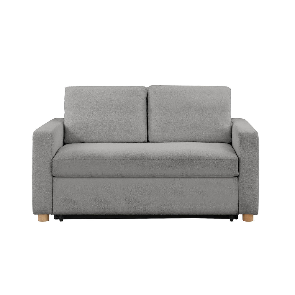 Convertible Sleeper Loveseat – Boucle Fabric, Pocket Coil Support