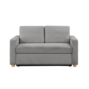 Convertible Sleeper Loveseat – Boucle Fabric, Pocket Coil Support
