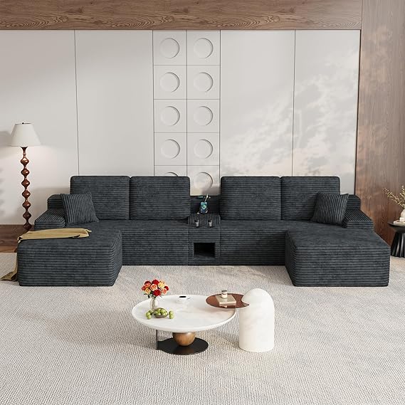 150" U-Shaped Modular Sectional Sofa