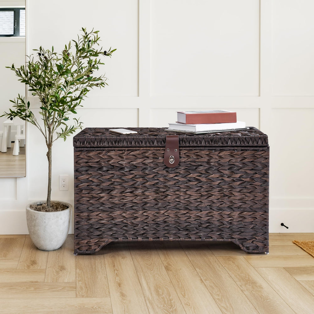 Woven Storage Basket with Lid