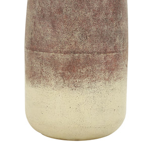 Large Round Iron Decorative Vase – Copper Ombre Farmhouse Centerpiece