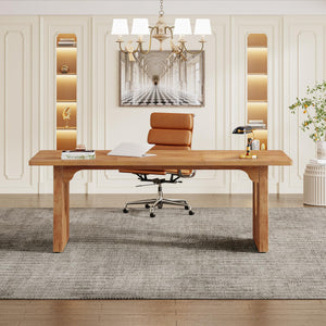 70.9" Large Executive Office Desk with Dual Base