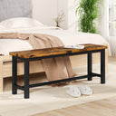 Dining Bench Set of 2 – Steel Frame & Wood Seat