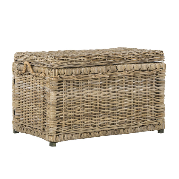 Wicker Storage Trunk with Removable Lid