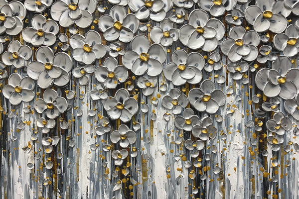 Abstract Floral Canvas Wall Art – Hand-Painted Acrylic Painting