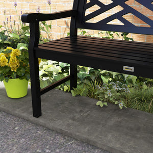 Outdoor Wood Patio Bench – 2-Person, 46" W