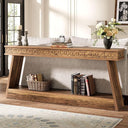 70.9" Farmhouse Console Table with 2-Tier Storage