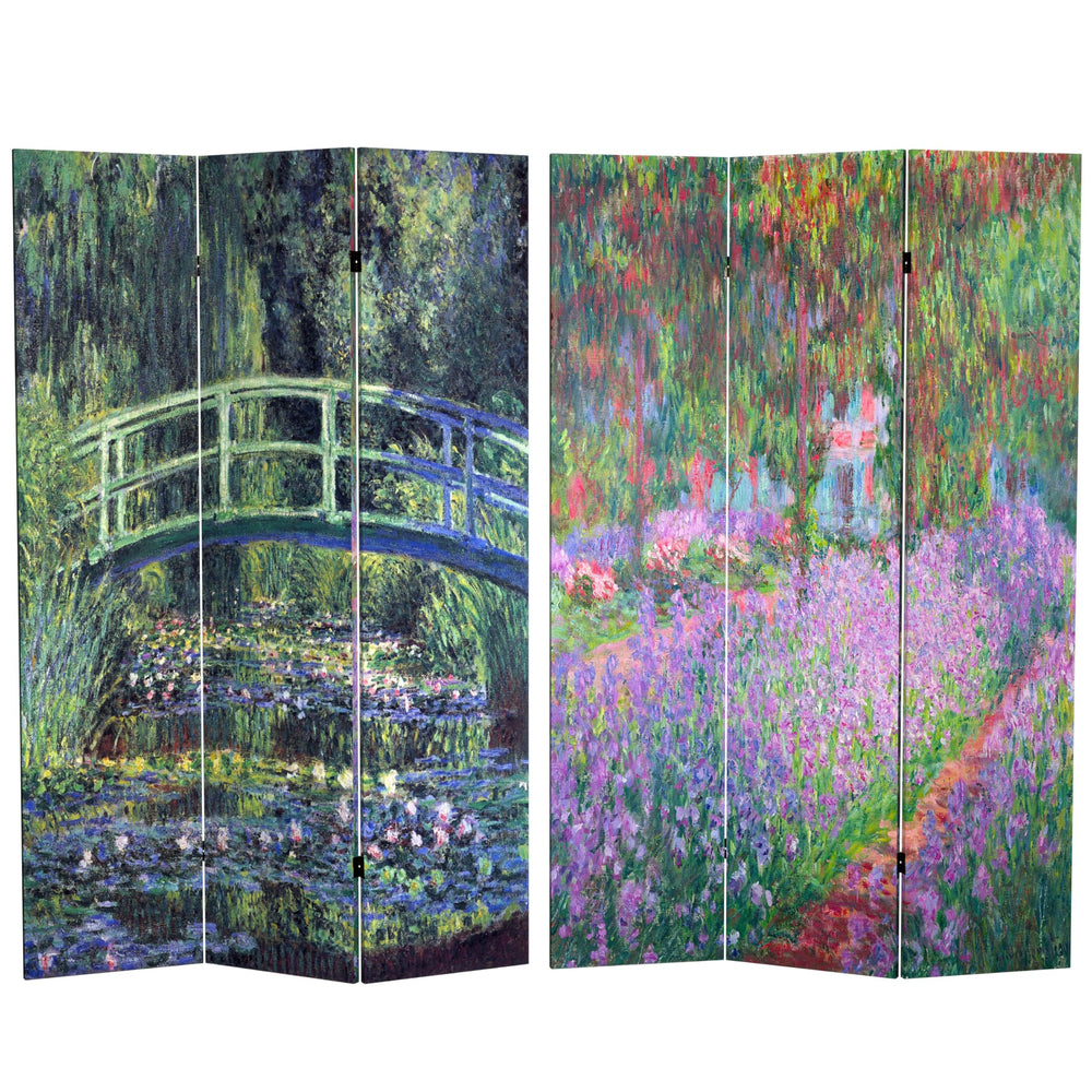 4-Panel Canvas Room Divider with Monet Art Print