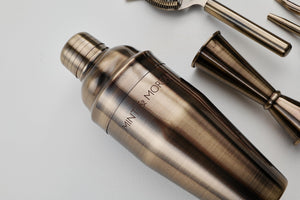 7-Piece Cocktail Shaker Set with Bamboo Stand