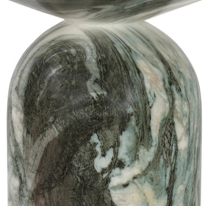 Round Faux Marble End Table – Reinforced Resin Side Table