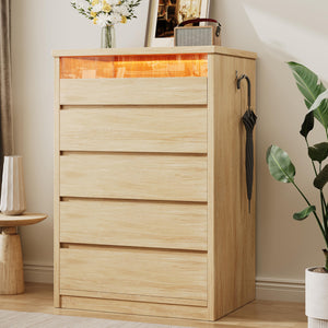 5-Drawer Dresser with LED Light