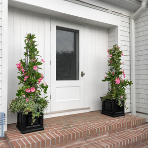 16-Inch Square Self-Watering Outdoor Planter Box, 2-Pack
