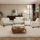 4-Piece Corduroy Living Room Set – Sofa, Loveseat & Ottoman