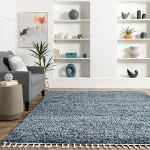 12x15 Shag Area Rug – Solid Plush Polypropylene, Indoor, Rectangular