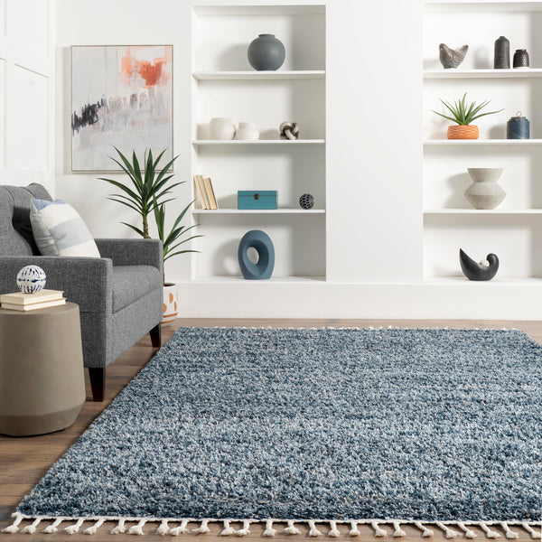 12x15 Shag Area Rug – Solid Plush Polypropylene, Indoor, Rectangular
