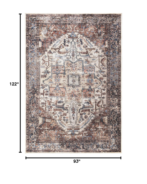 Vintage Medallion Terracotta Area Rug