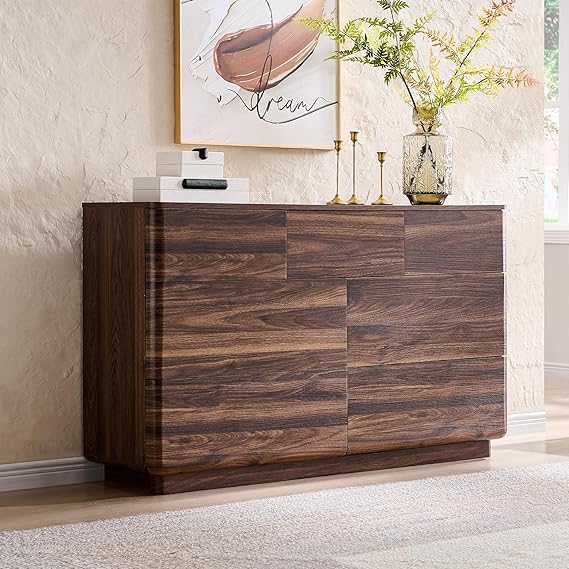 52" Wide 7-Drawer Dresser with Push-to-Open Storage
