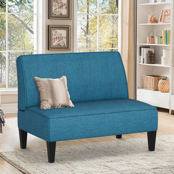 2-Seater Loveseat Sofa with Wooden Legs