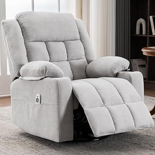Power Swivel Rocker Recliner Chair with Massage & Heat