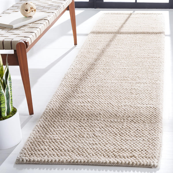 Handmade Wool Blend Textured Runner Rug – 2'3" x 13'