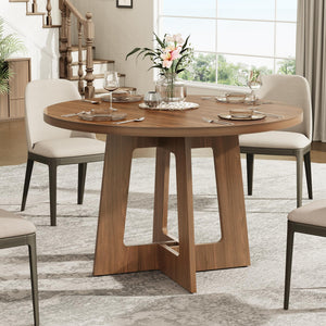 Round Dining Table – MDF Top, 43-Inch, 300 lb Capacity