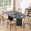 Oval Extendable Solid Wood Dining Table