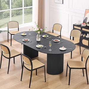 Oval Extendable Solid Wood Dining Table