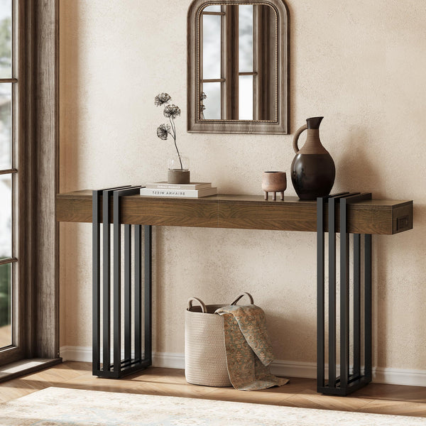 63" Console Table with Charging Station