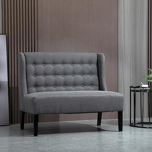 Wingback Button-Tufted Loveseat Sofa
