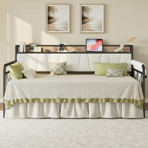 Twin Daybed with Storage Drawers & Charging Station