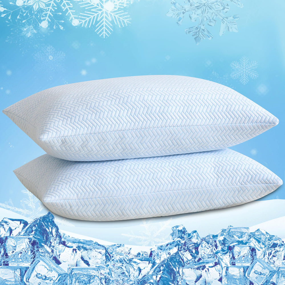 Cooling Pillow Set of 2 – Adjustable Shredded Memory Foam
