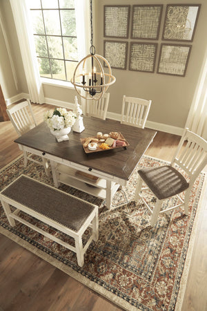 Rectangular Counter Dining Table with Storage