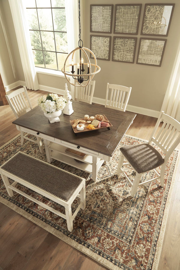 Rectangular Counter Dining Table with Storage